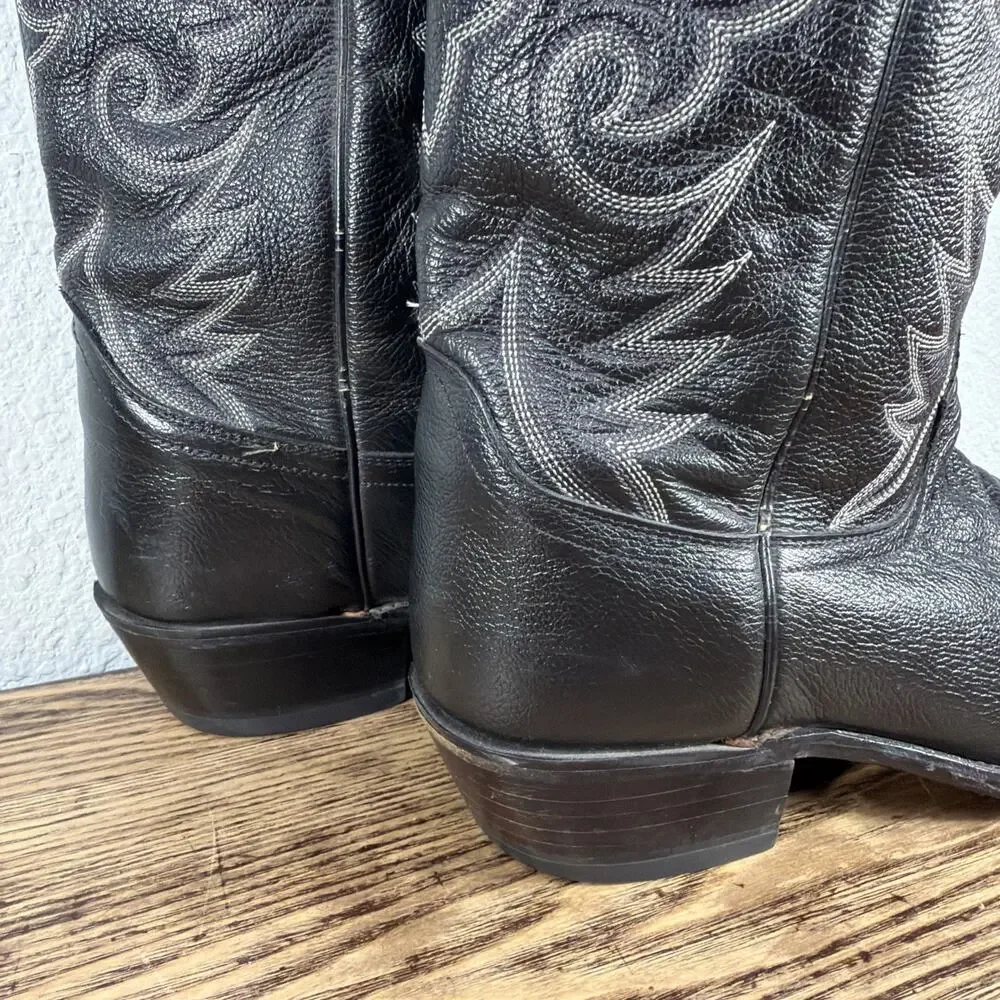 Dan Post 110R Black Western Cowboy Boots Mens 10 D